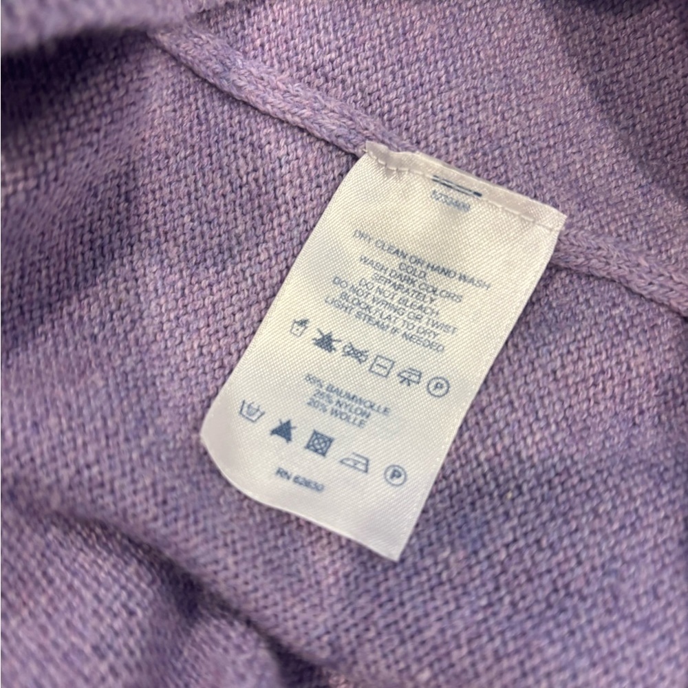 Lands End Wool Blend Sweater Womens S 6-8 Regular Fit Turtleneck Pullover - Picture 6 of 6